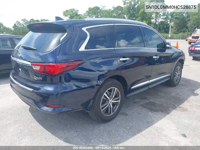 2017 Infiniti Qx60 VIN: 5N1DL0MM0HC528875 Lot: 40302459