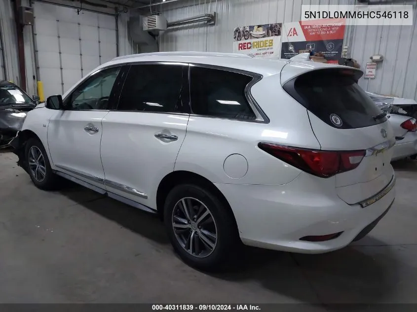 2017 Infiniti Qx60 VIN: 5N1DL0MM6HC546118 Lot: 40311839