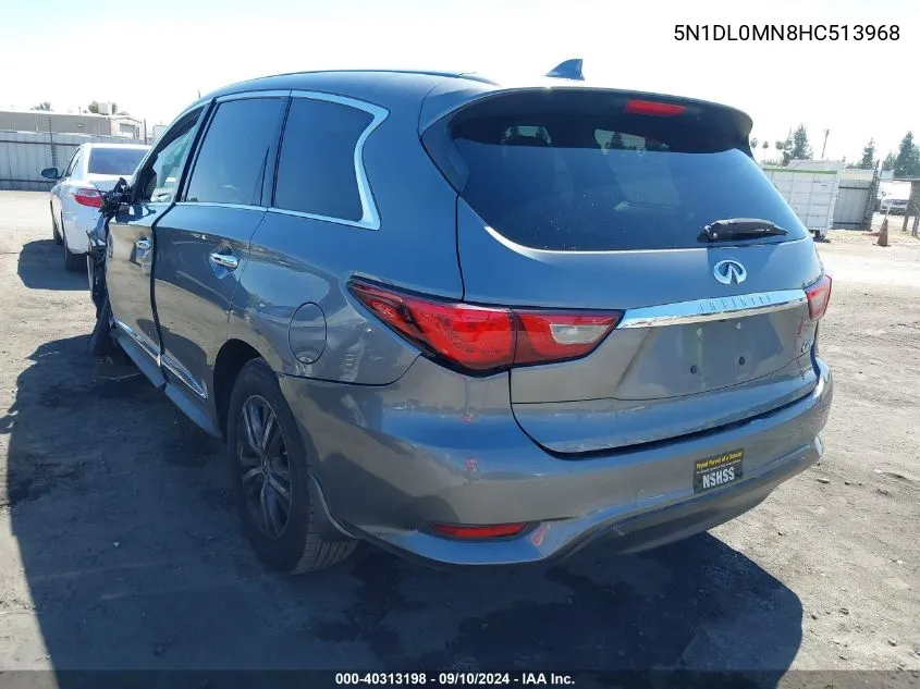 2017 Infiniti Qx60 VIN: 5N1DL0MN8HC513968 Lot: 40313198