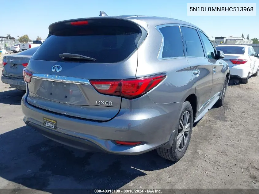 2017 Infiniti Qx60 VIN: 5N1DL0MN8HC513968 Lot: 40313198