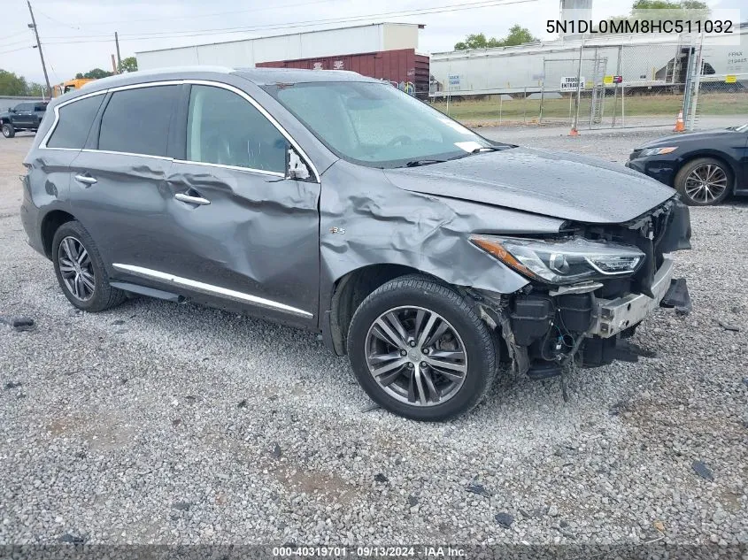 2017 Infiniti Qx60 VIN: 5N1DL0MM8HC511032 Lot: 40319701