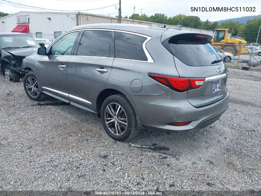 2017 Infiniti Qx60 VIN: 5N1DL0MM8HC511032 Lot: 40319701