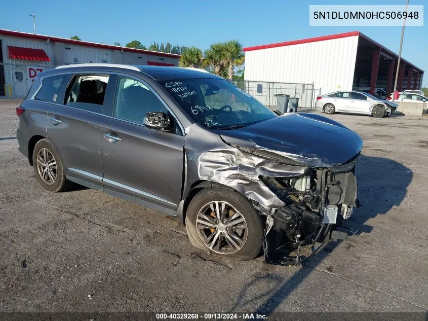 2017 Infiniti Qx60 VIN: 5N1DL0MN0HC506948 Lot: 40329268