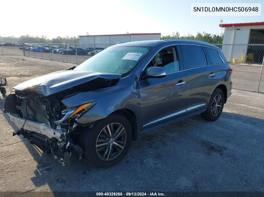 2017 Infiniti Qx60 VIN: 5N1DL0MN0HC506948 Lot: 40329268