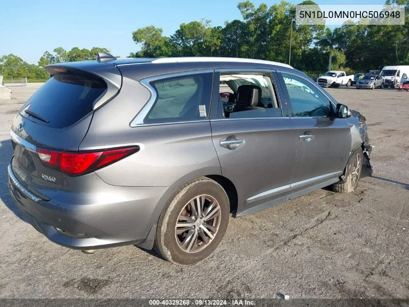 2017 Infiniti Qx60 VIN: 5N1DL0MN0HC506948 Lot: 40329268