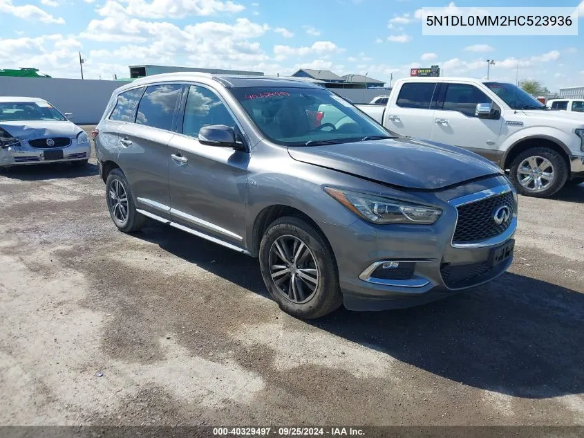 2017 Infiniti Qx60 VIN: 5N1DL0MM2HC523936 Lot: 40329497