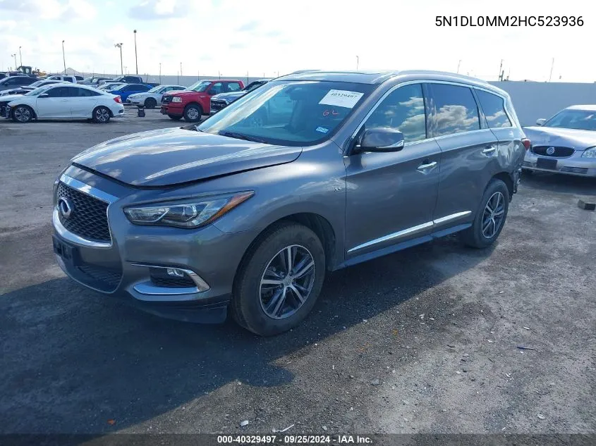 2017 Infiniti Qx60 VIN: 5N1DL0MM2HC523936 Lot: 40329497