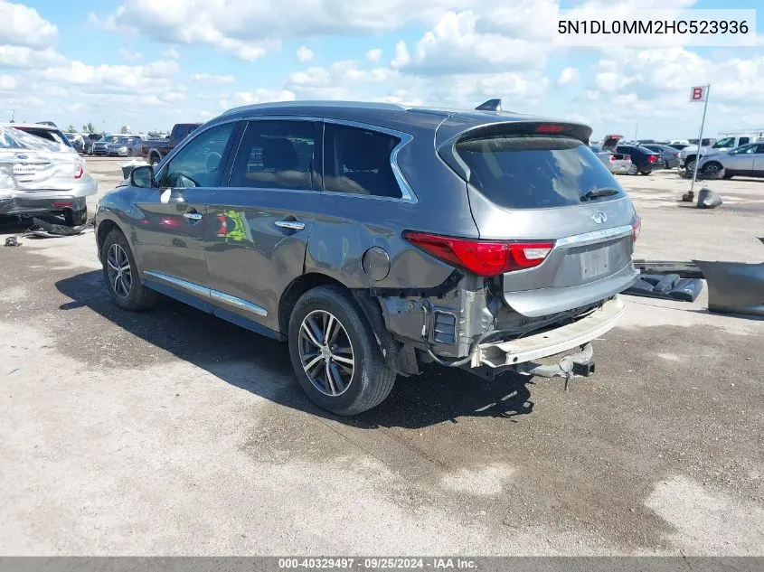 2017 Infiniti Qx60 VIN: 5N1DL0MM2HC523936 Lot: 40329497