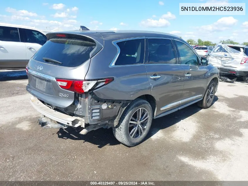 2017 Infiniti Qx60 VIN: 5N1DL0MM2HC523936 Lot: 40329497