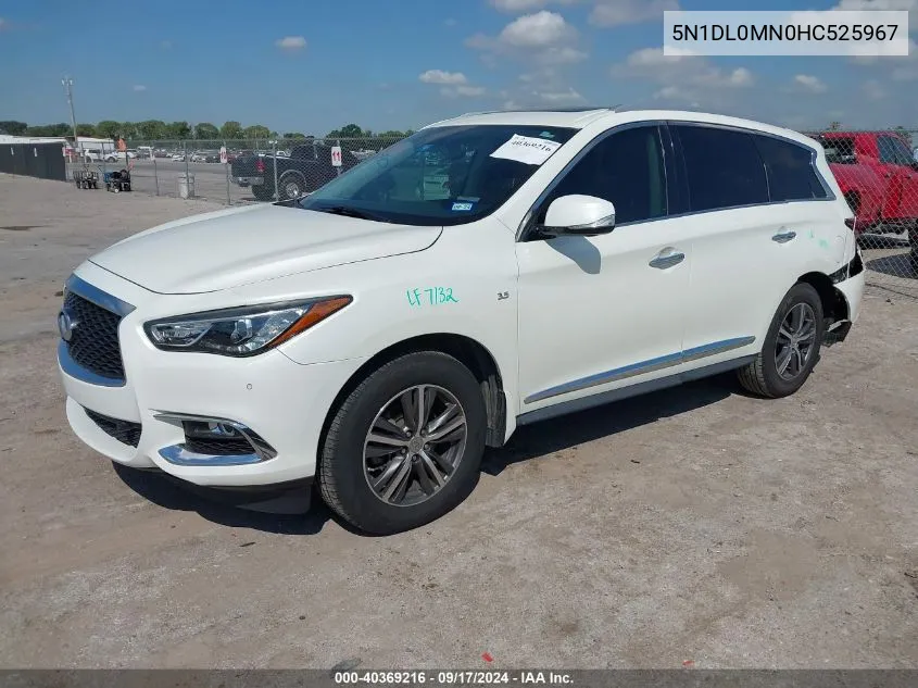 2017 Infiniti Qx60 VIN: 5N1DL0MN0HC525967 Lot: 40369216