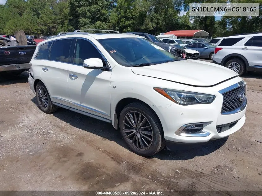 2017 Infiniti Qx60 VIN: 5N1DL0MN6HC518165 Lot: 40400525