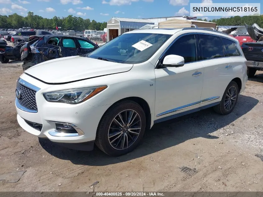 2017 Infiniti Qx60 VIN: 5N1DL0MN6HC518165 Lot: 40400525