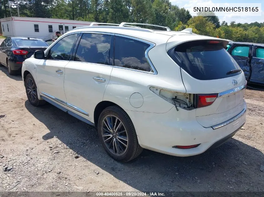 2017 Infiniti Qx60 VIN: 5N1DL0MN6HC518165 Lot: 40400525