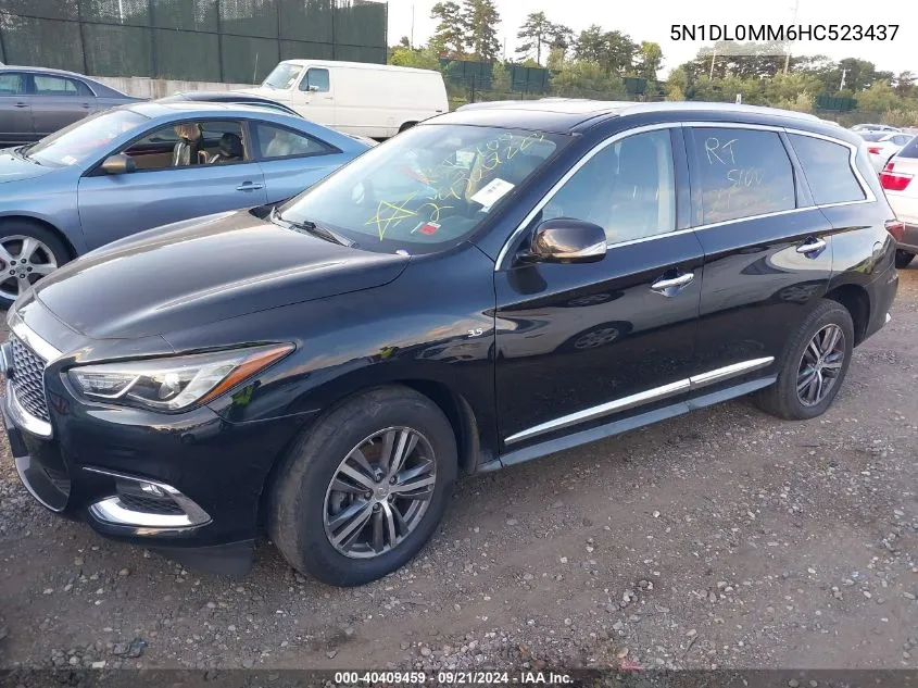 2017 Infiniti Qx60 VIN: 5N1DL0MM6HC523437 Lot: 40409459