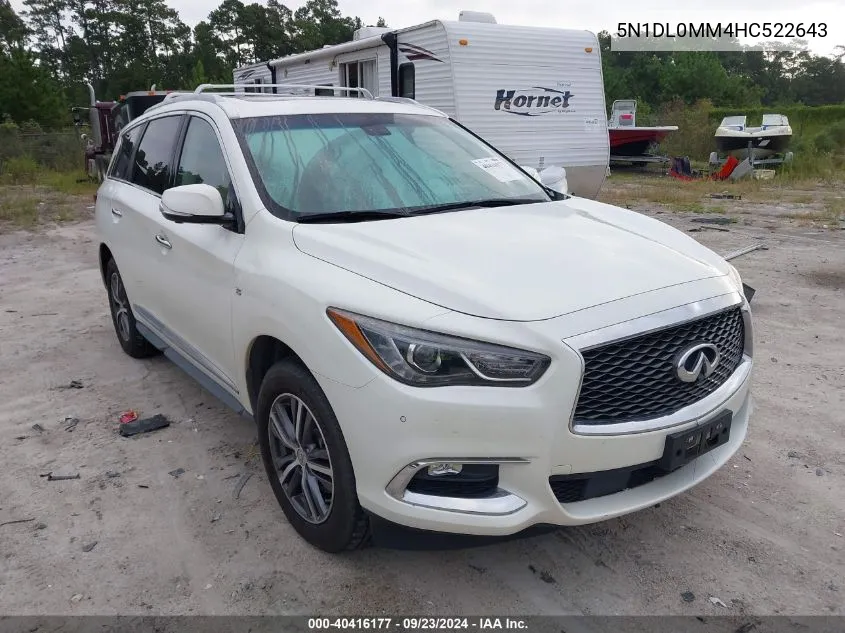 2017 Infiniti Qx60 VIN: 5N1DL0MM4HC522643 Lot: 40416177