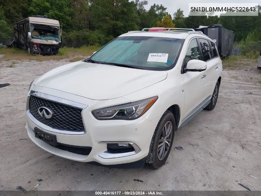 2017 Infiniti Qx60 VIN: 5N1DL0MM4HC522643 Lot: 40416177