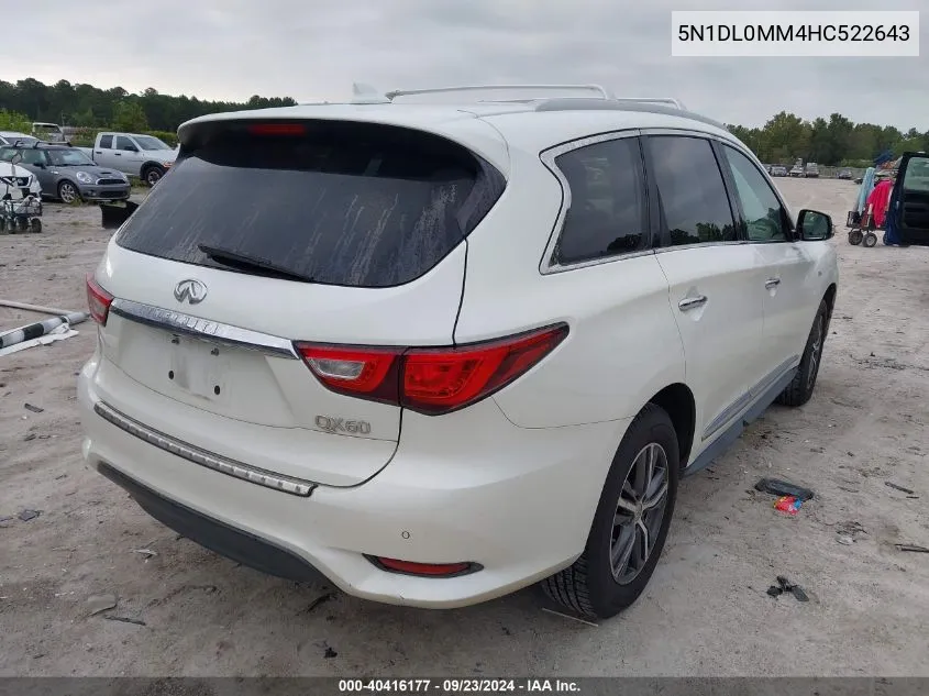 2017 Infiniti Qx60 VIN: 5N1DL0MM4HC522643 Lot: 40416177