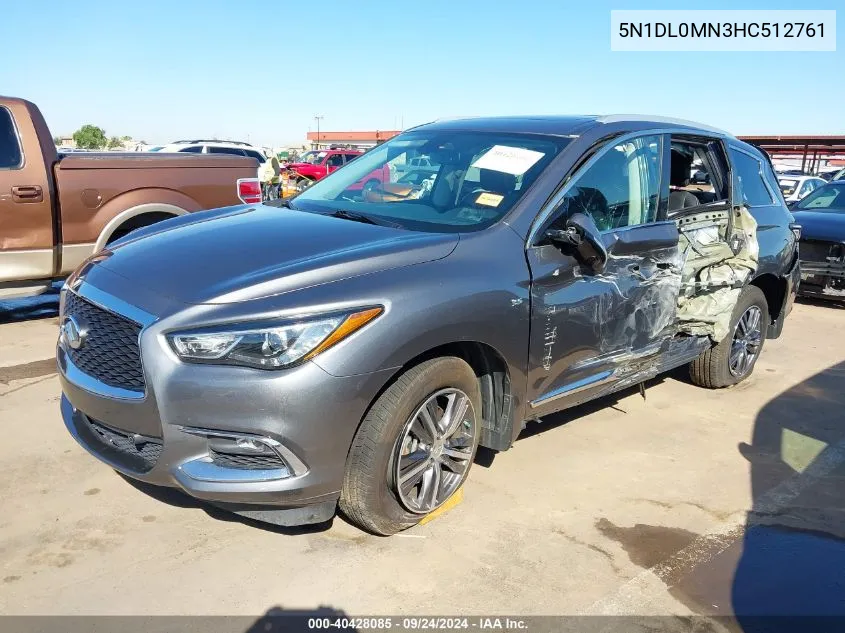 2017 Infiniti Qx60 VIN: 5N1DL0MN3HC512761 Lot: 40428085