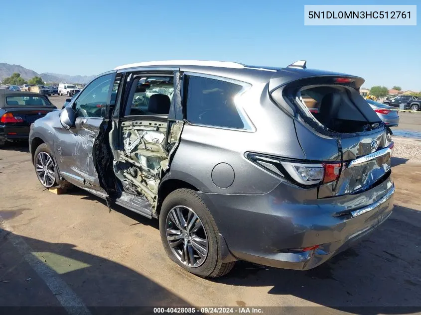 2017 Infiniti Qx60 VIN: 5N1DL0MN3HC512761 Lot: 40428085