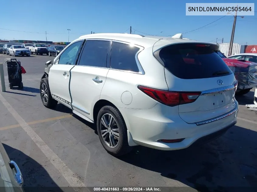 2017 Infiniti Qx60 VIN: 5N1DL0MN6HC505464 Lot: 40431663