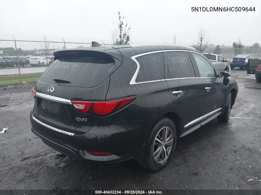 2017 Infiniti Qx60 VIN: 5N1DL0MN6HC509644 Lot: 40432234