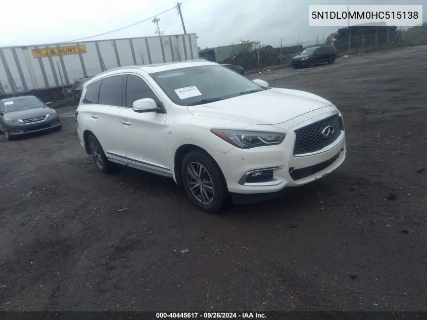 2017 Infiniti Qx60 VIN: 5N1DL0MM0HC515138 Lot: 40445617