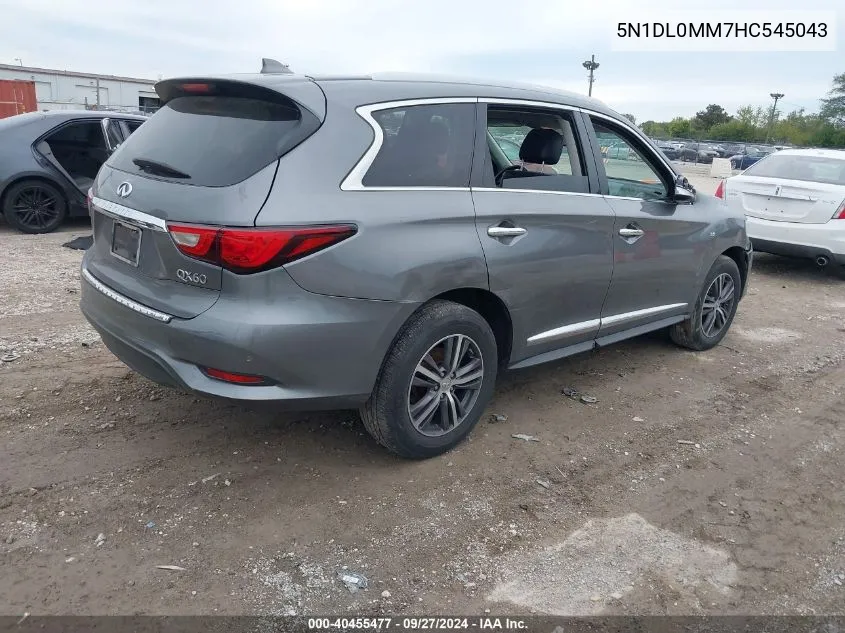 2017 Infiniti Qx60 VIN: 5N1DL0MM7HC545043 Lot: 40455477