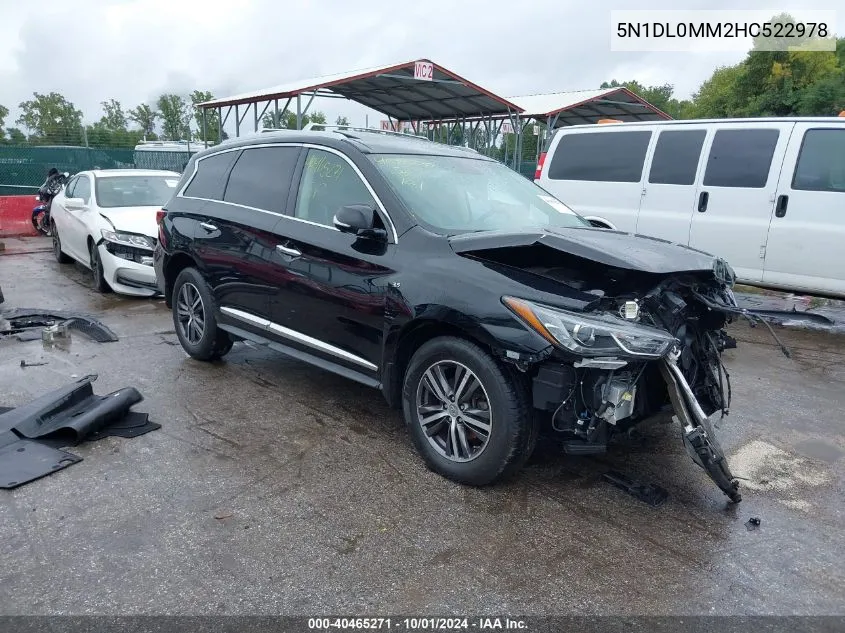 2017 Infiniti Qx60 VIN: 5N1DL0MM2HC522978 Lot: 40465271