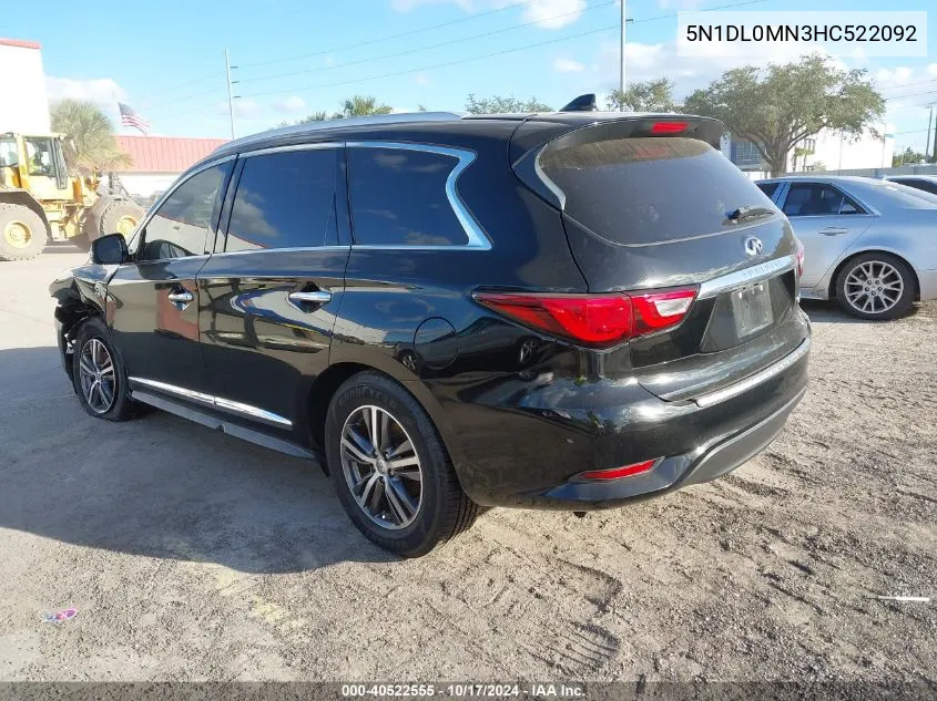 2017 Infiniti Qx60 VIN: 5N1DL0MN3HC522092 Lot: 40522555