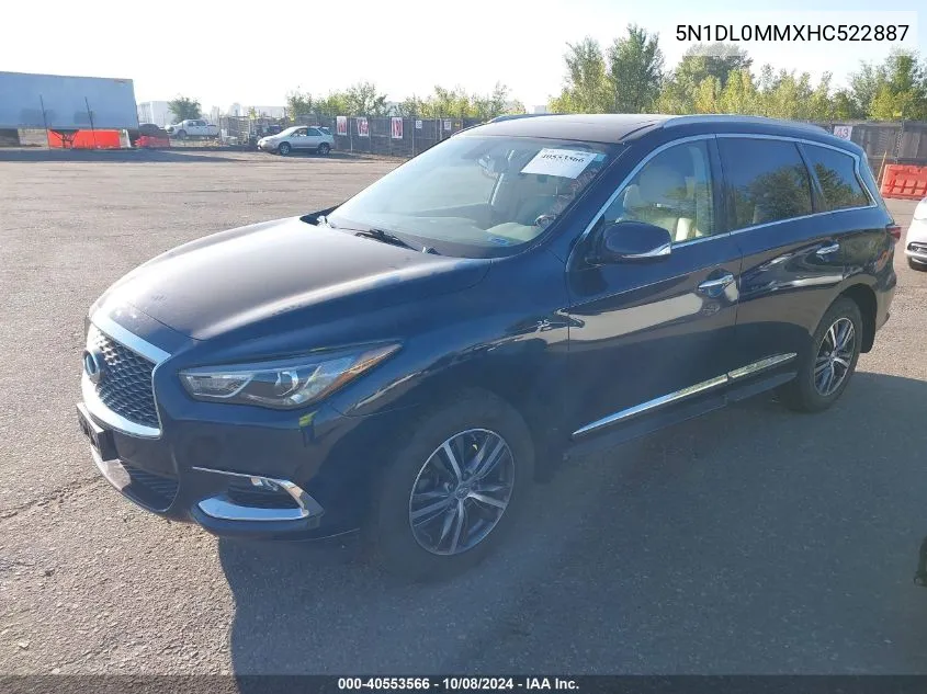 2017 Infiniti Qx60 VIN: 5N1DL0MMXHC522887 Lot: 40553566