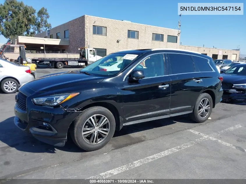 2017 Infiniti Qx60 VIN: 5N1DL0MN3HC547154 Lot: 40553971