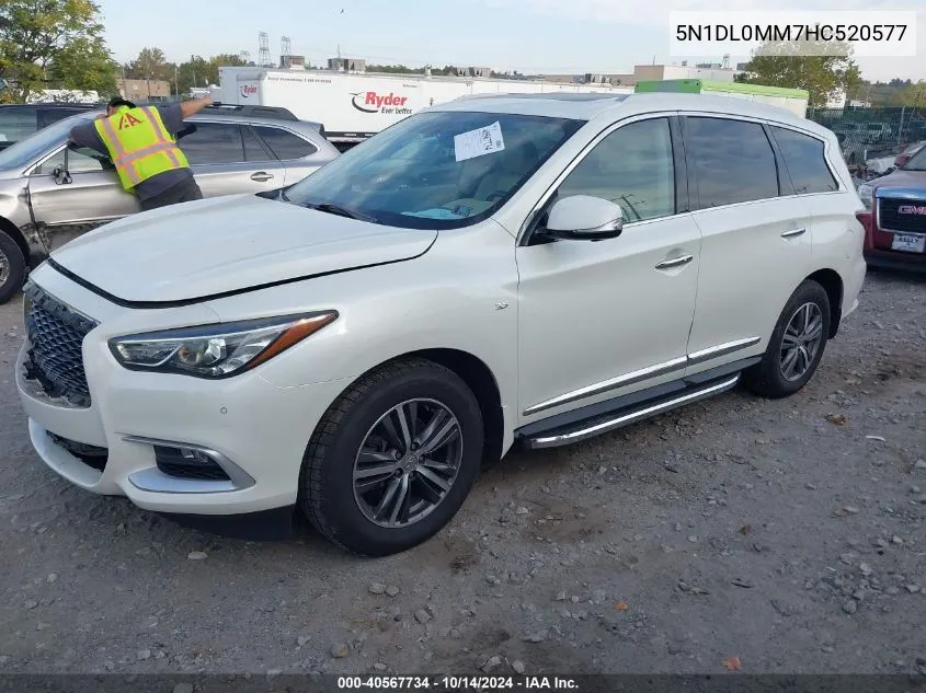 2017 Infiniti Qx60 VIN: 5N1DL0MM7HC520577 Lot: 40567734