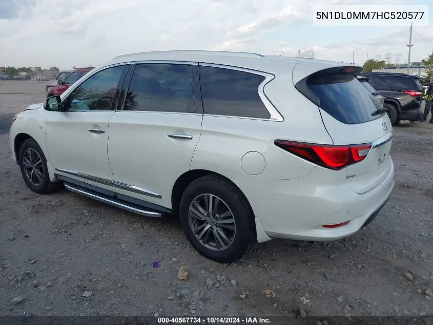 2017 Infiniti Qx60 VIN: 5N1DL0MM7HC520577 Lot: 40567734