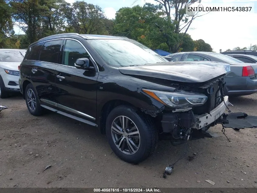 2017 Infiniti Qx60 VIN: 5N1DL0MM1HC543837 Lot: 40587615