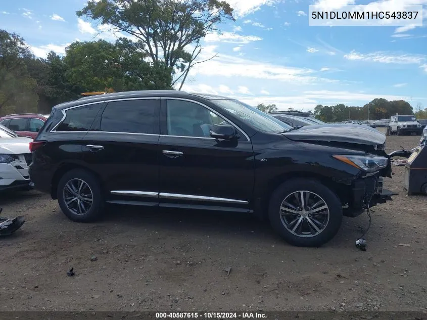 2017 Infiniti Qx60 VIN: 5N1DL0MM1HC543837 Lot: 40587615