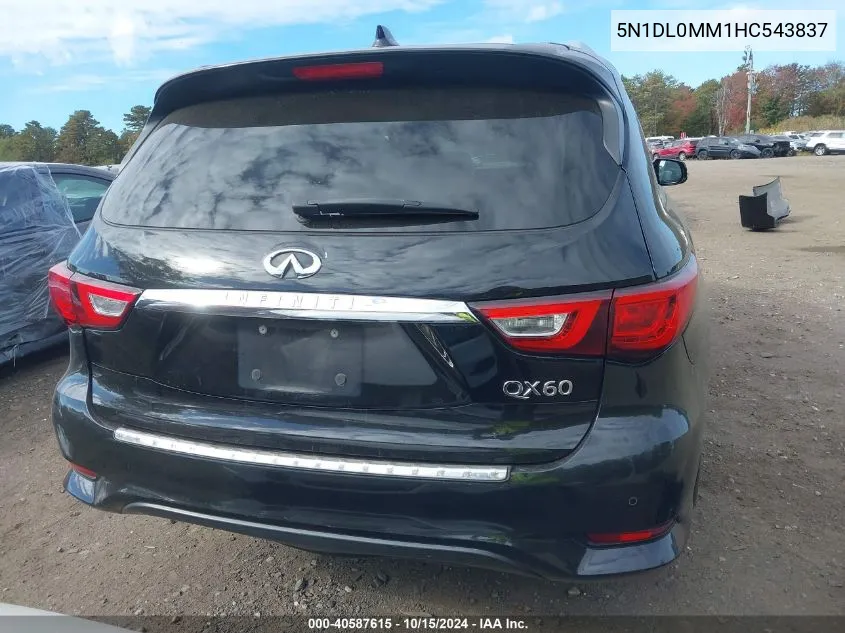 2017 Infiniti Qx60 VIN: 5N1DL0MM1HC543837 Lot: 40587615