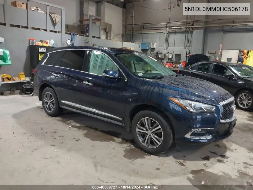 2017 Infiniti Qx60 VIN: 5N1DL0MM0HC506178 Lot: 40589727