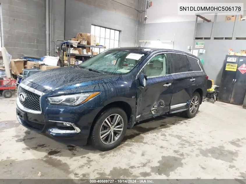 2017 Infiniti Qx60 VIN: 5N1DL0MM0HC506178 Lot: 40589727