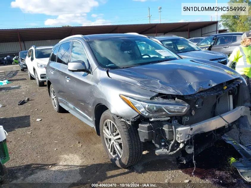 2017 Infiniti Qx60 VIN: 5N1DL0MM2HC554992 Lot: 40603470