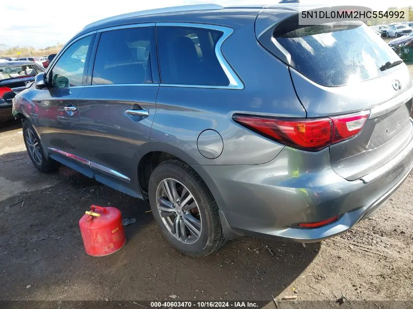 2017 Infiniti Qx60 VIN: 5N1DL0MM2HC554992 Lot: 40603470