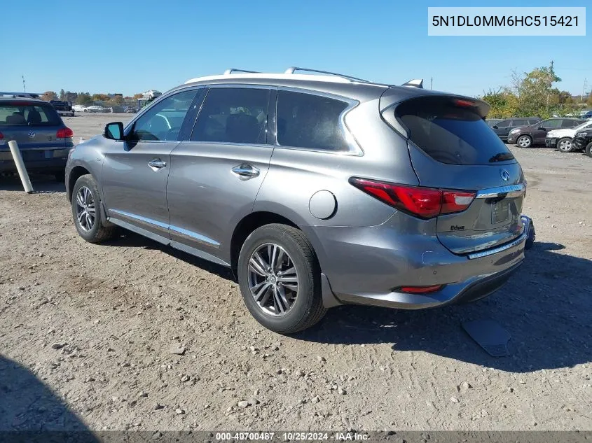 2017 Infiniti Qx60 VIN: 5N1DL0MM6HC515421 Lot: 40700487