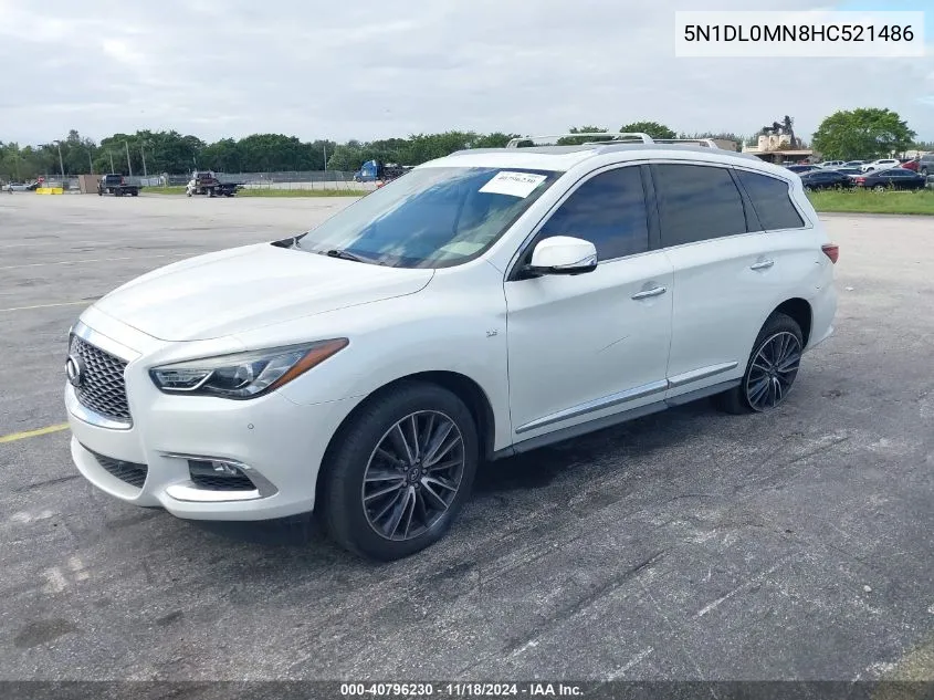 2017 Infiniti Qx60 VIN: 5N1DL0MN8HC521486 Lot: 40796230