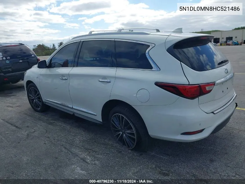 2017 Infiniti Qx60 VIN: 5N1DL0MN8HC521486 Lot: 40796230