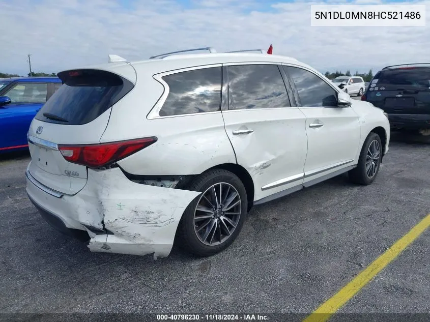 2017 Infiniti Qx60 VIN: 5N1DL0MN8HC521486 Lot: 40796230