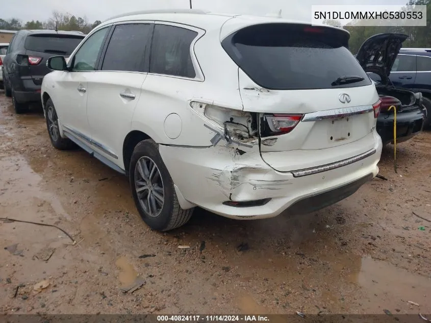 2017 Infiniti Qx60 VIN: 5N1DL0MMXHC530553 Lot: 40824117