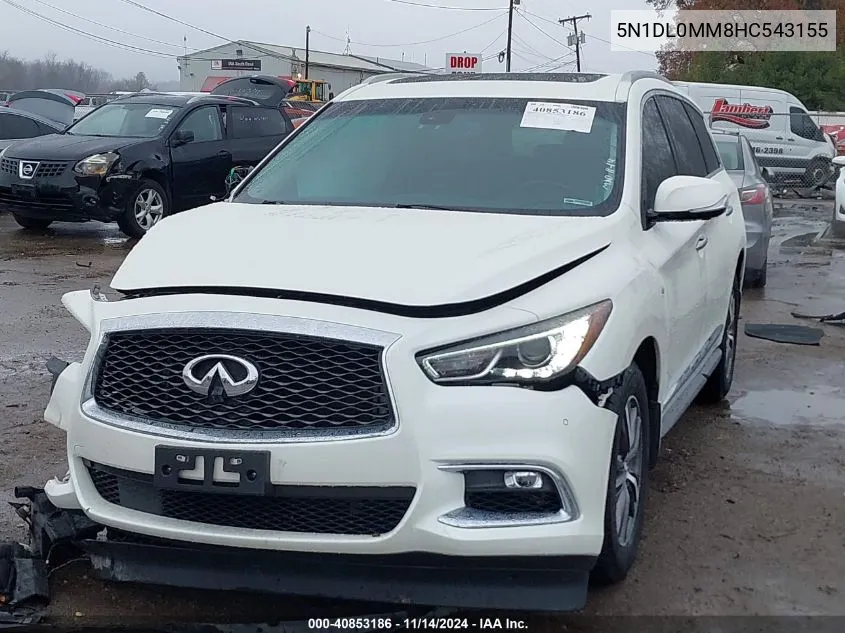 2017 Infiniti Qx60 VIN: 5N1DL0MM8HC543155 Lot: 40853186