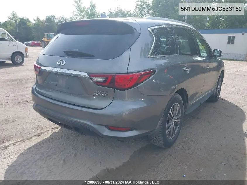 2018 Infiniti Qx60 VIN: 5N1DL0MM6JC533150 Lot: 12086690