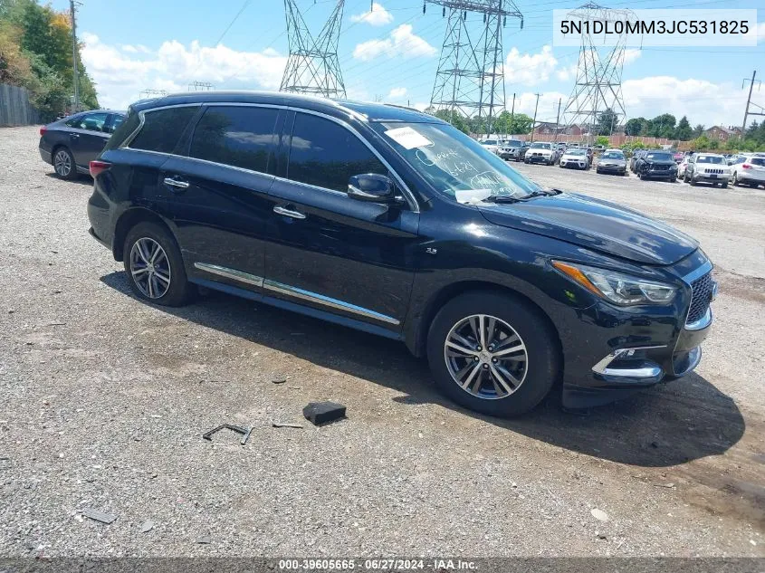 2018 Infiniti Qx60 VIN: 5N1DL0MM3JC531825 Lot: 39605665