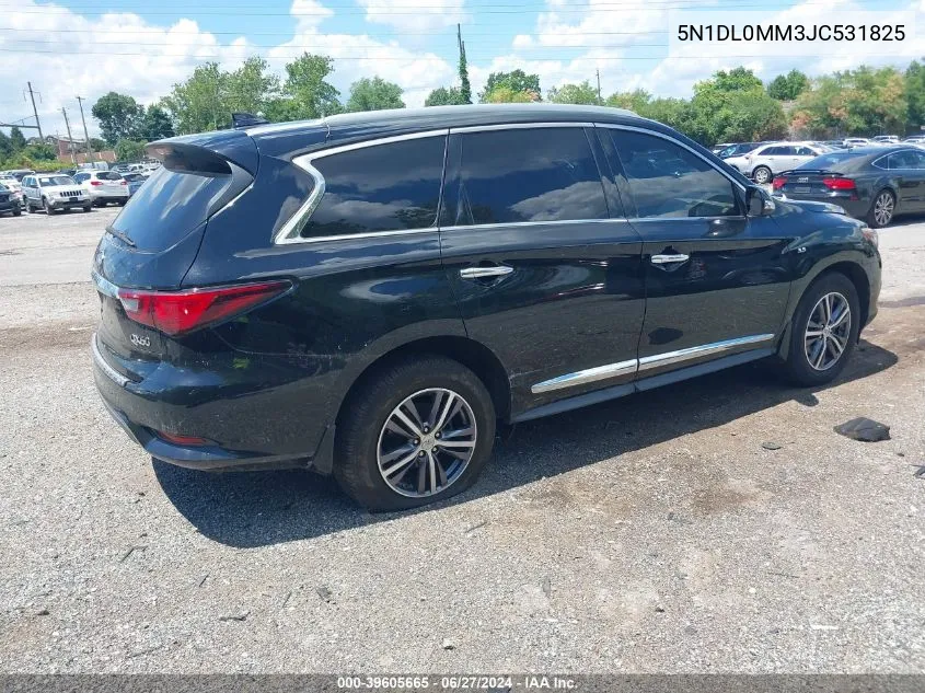 2018 Infiniti Qx60 VIN: 5N1DL0MM3JC531825 Lot: 39605665