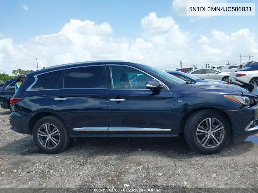 2018 Infiniti Qx60 VIN: 5N1DL0MN4JC506831 Lot: 39942763